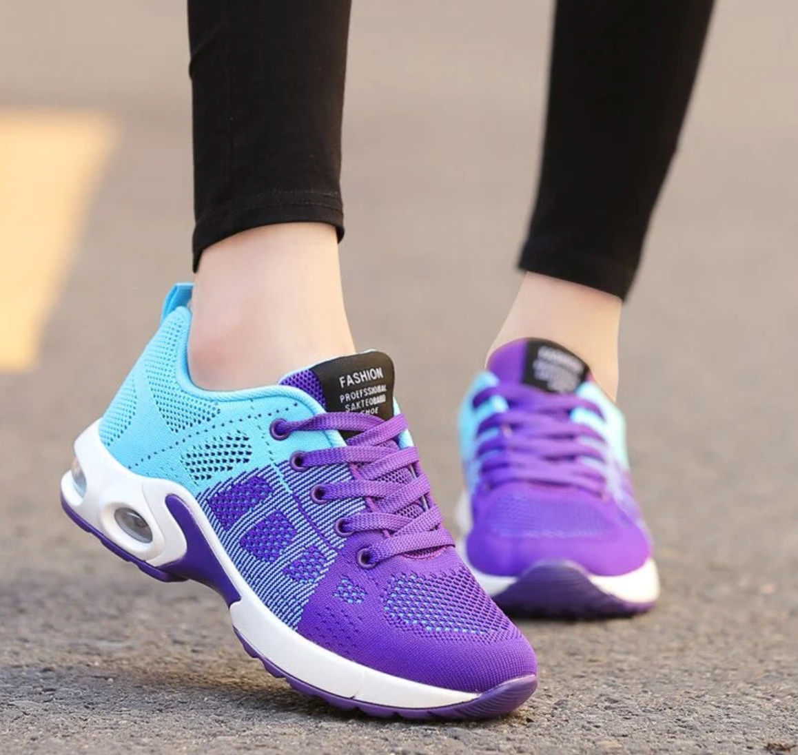 WW - Orthopädische Leichte, atmungsaktive Sport-Sneaker für Damen | Sportlicher Casual-Running-Schuh mit Air-Cushion-Sohle