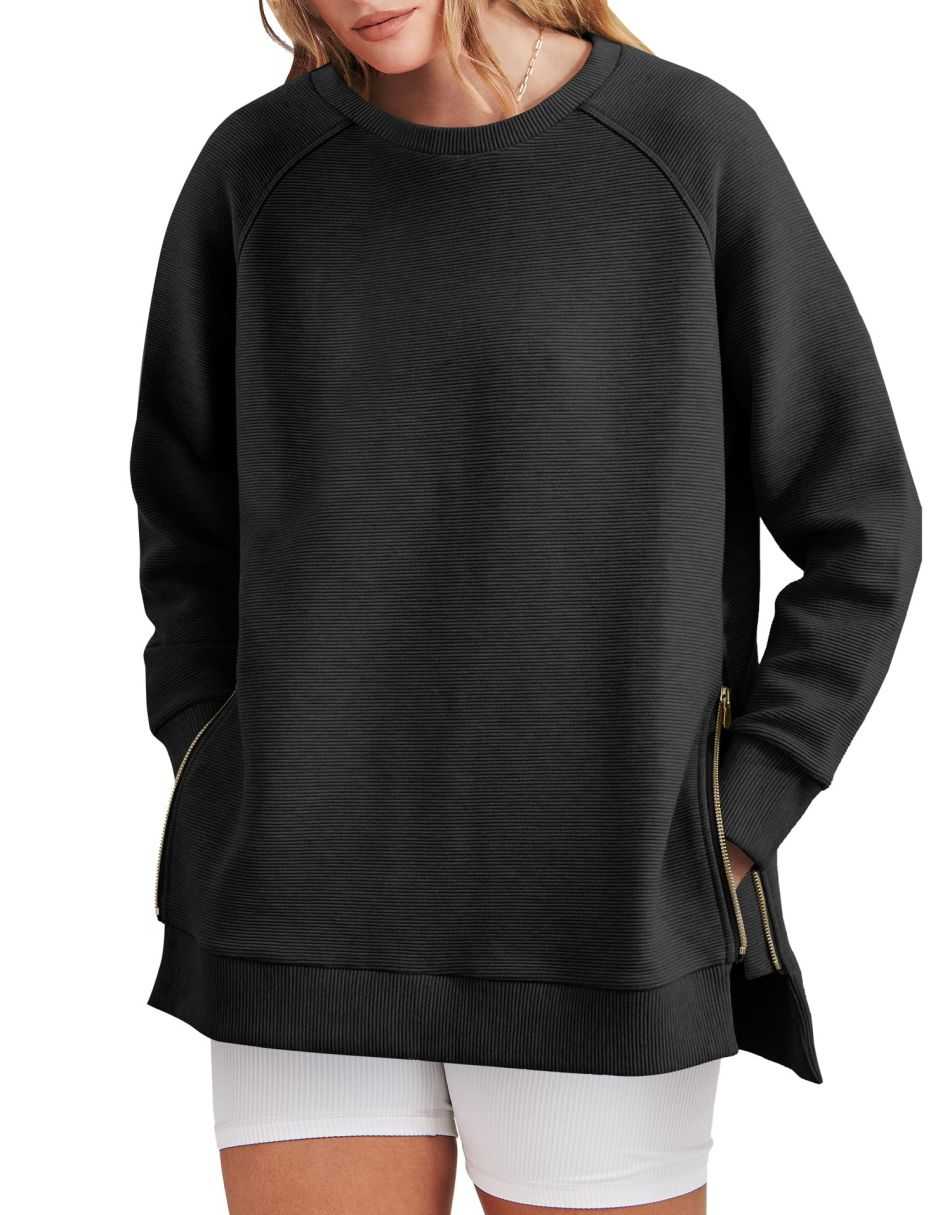 WW | Sleek and Comfortable Zip-Up Tunic Sweatshirt