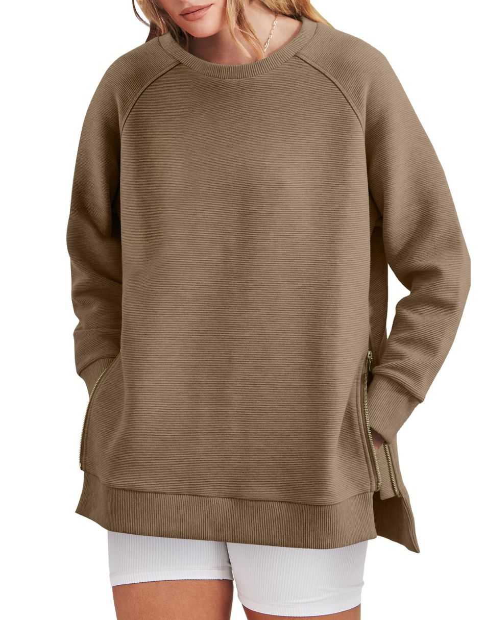 WW | Sleek and Comfortable Zip-Up Tunic Sweatshirt