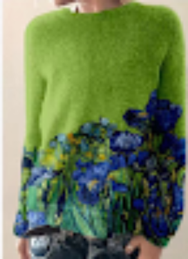 WW | Bunter Pullover mit Blumenmuster