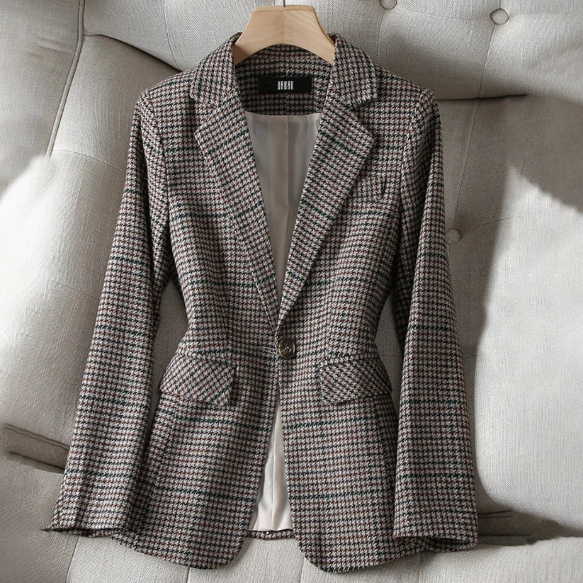 WW | Blazerjacke mit Karomuster für Damen, elegant und bequem