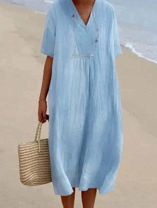 WW | Sommerkleid aus Baumwolle und Leinen