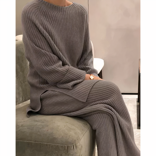 WW | Casual Knitted Sweater and Pants Set