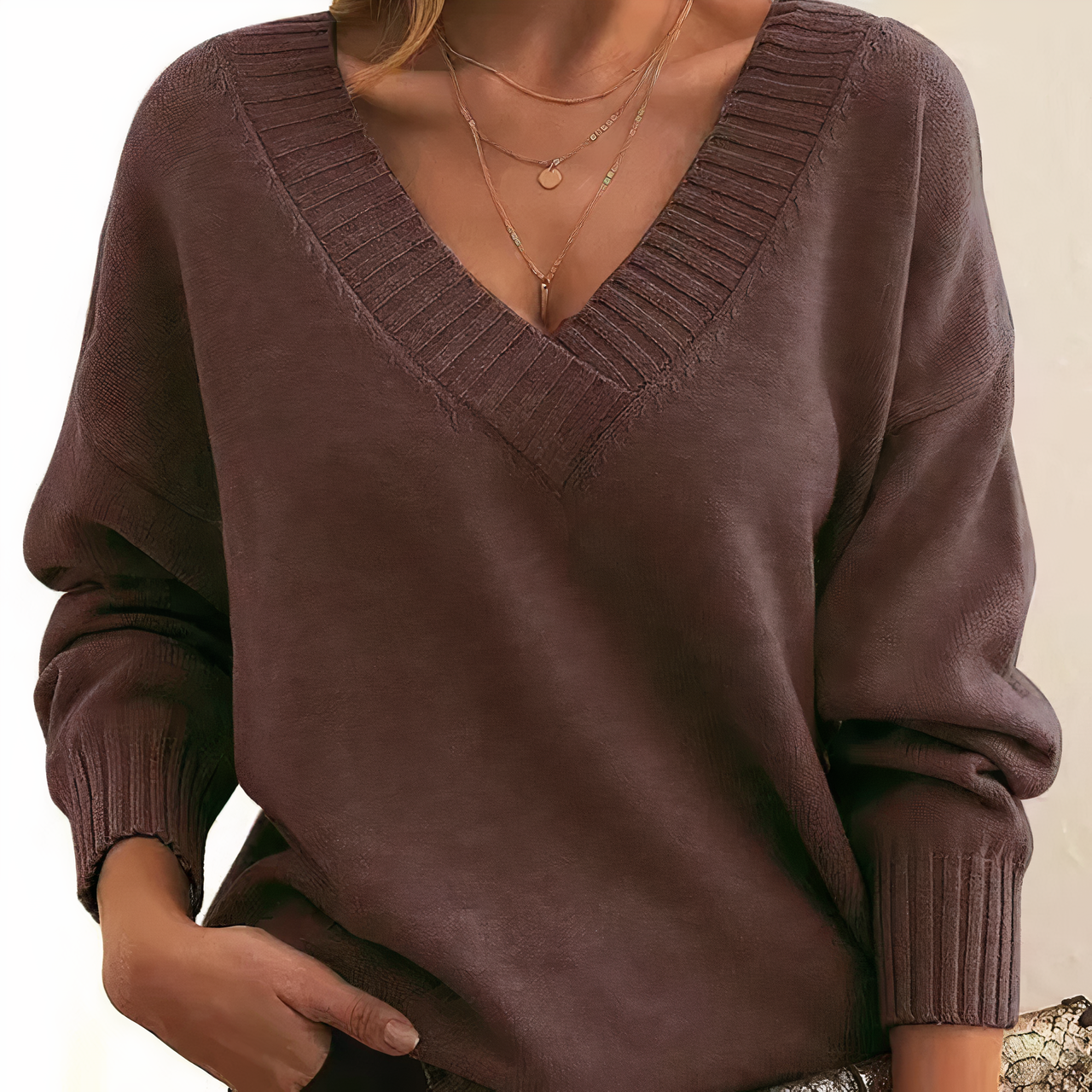 WW | Pullover mit V-Ausschnitt