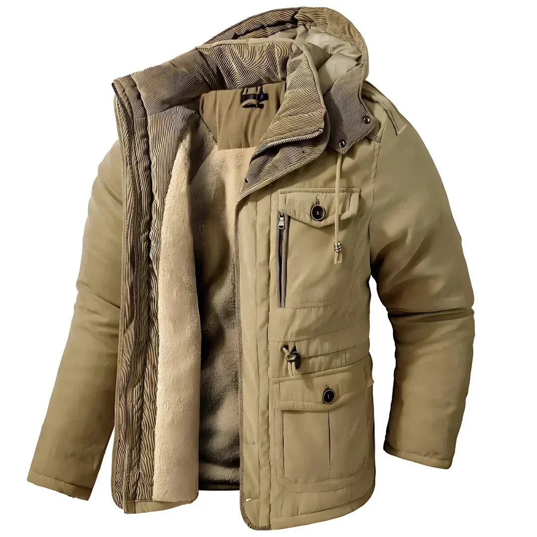 WW | Herren Wintermantel Wind & Wasserdicht Outdoor Mantel