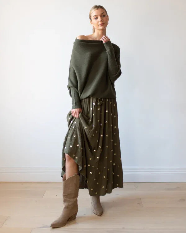 WW | Asymmetrischer Damenpullover mit eleganter Drapierung