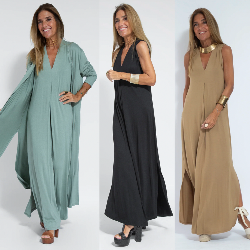 WW | Elegantes & Bequemes Damenkleid mit Weste