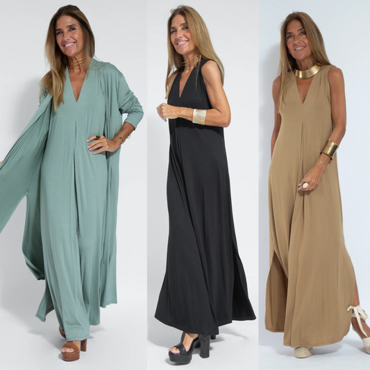 WW | Elegantes & Bequemes Damenkleid mit Weste