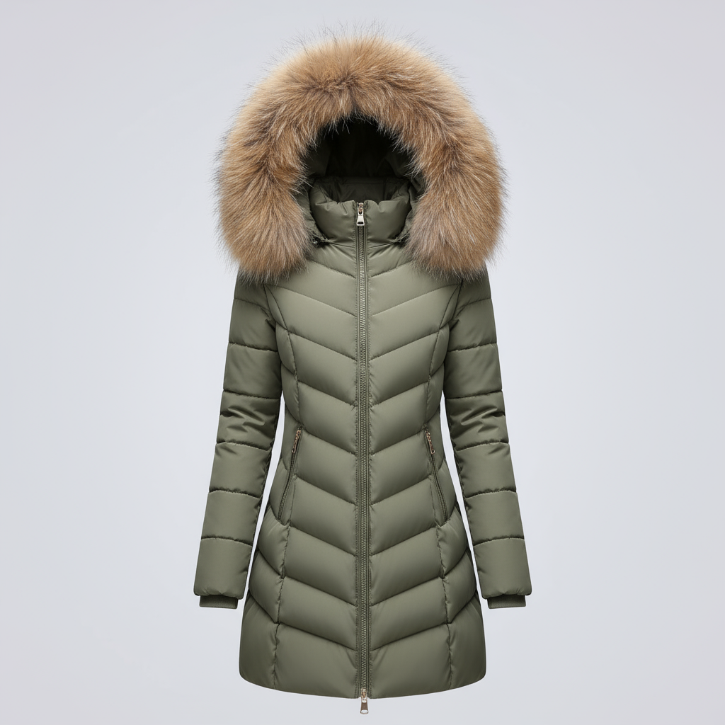 WW | Down Jacket with Fur Collar - Warm Winter Jacket
