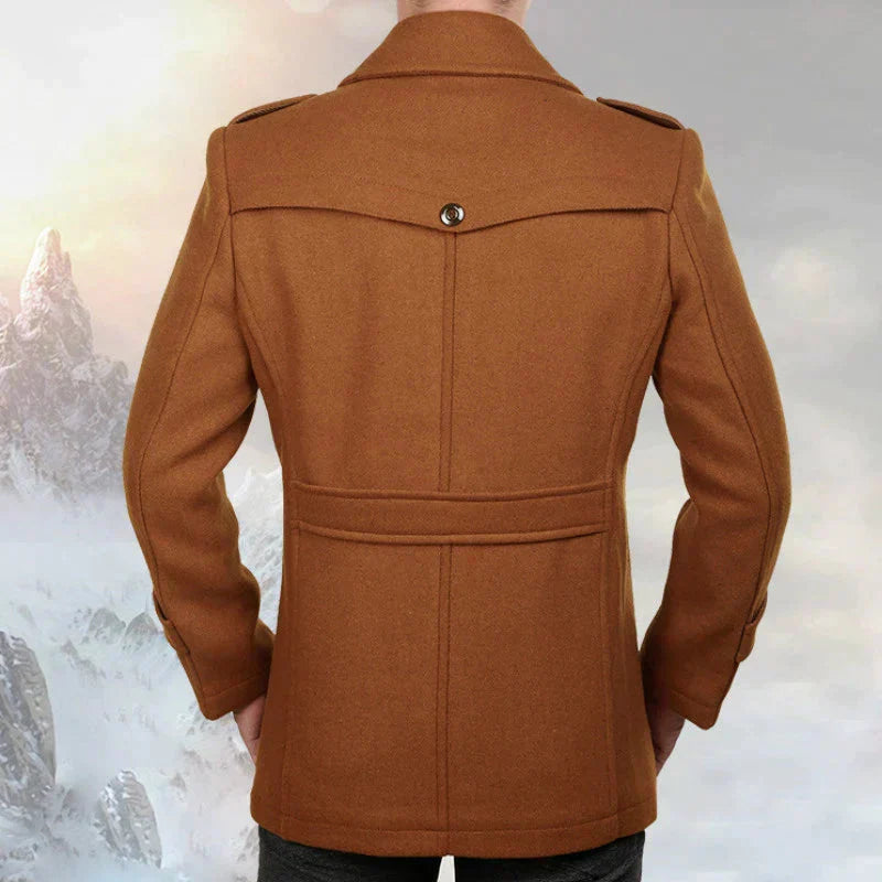 WW | Peacoat Double-breasted Wool Blend Tailored fit Lapel collar