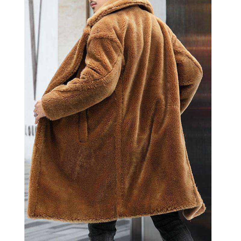 WW | Soft Teddy Material Double-Breasted Long And Warm Classic Cut