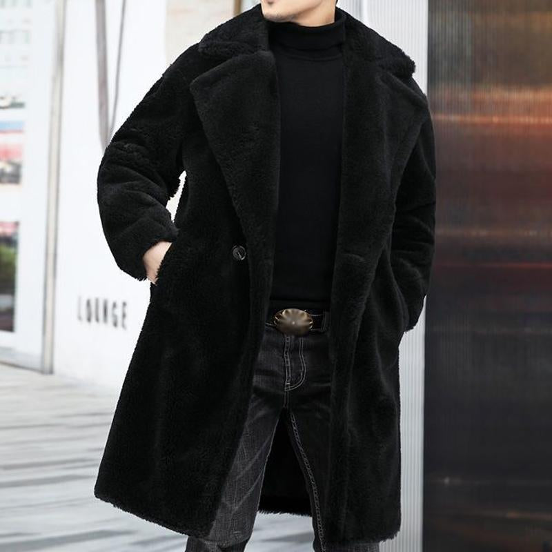 WW | Soft Teddy Material Double-Breasted Long And Warm Classic Cut