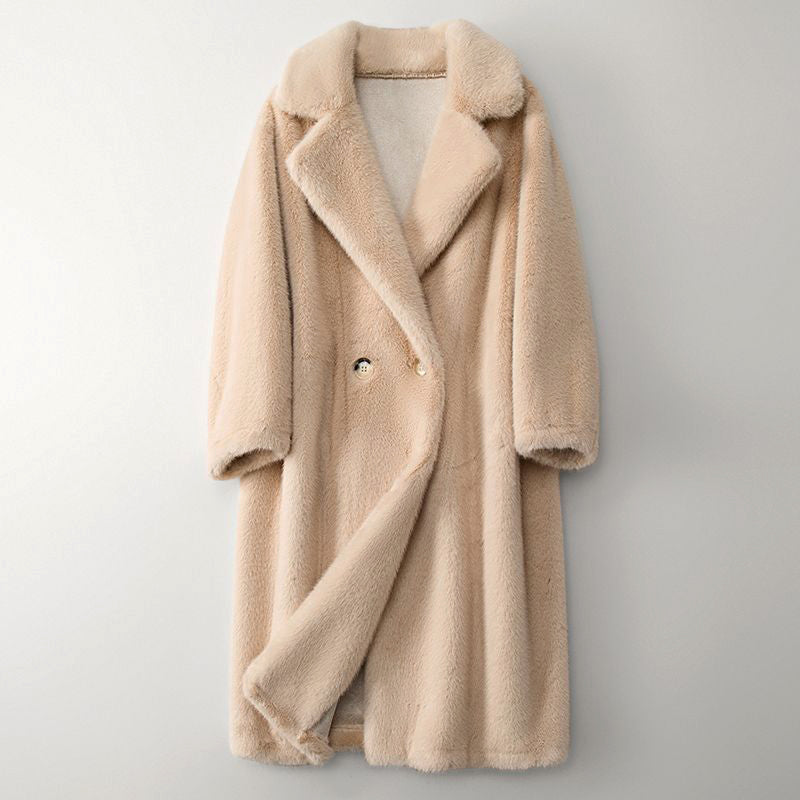 WW | Women's Winter Coat Beige Warm and Comfortable