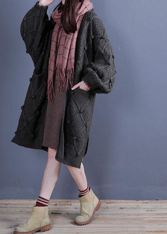 WW | Knit Sweat Tops Fashion Green Side Open Cardigans