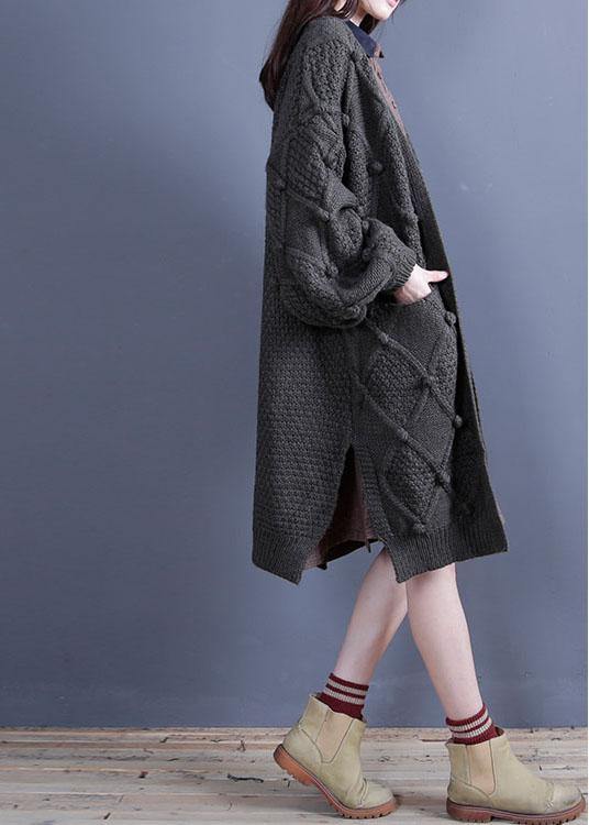 WW | Knit Sweat Tops Fashion Green Side Open Cardigans
