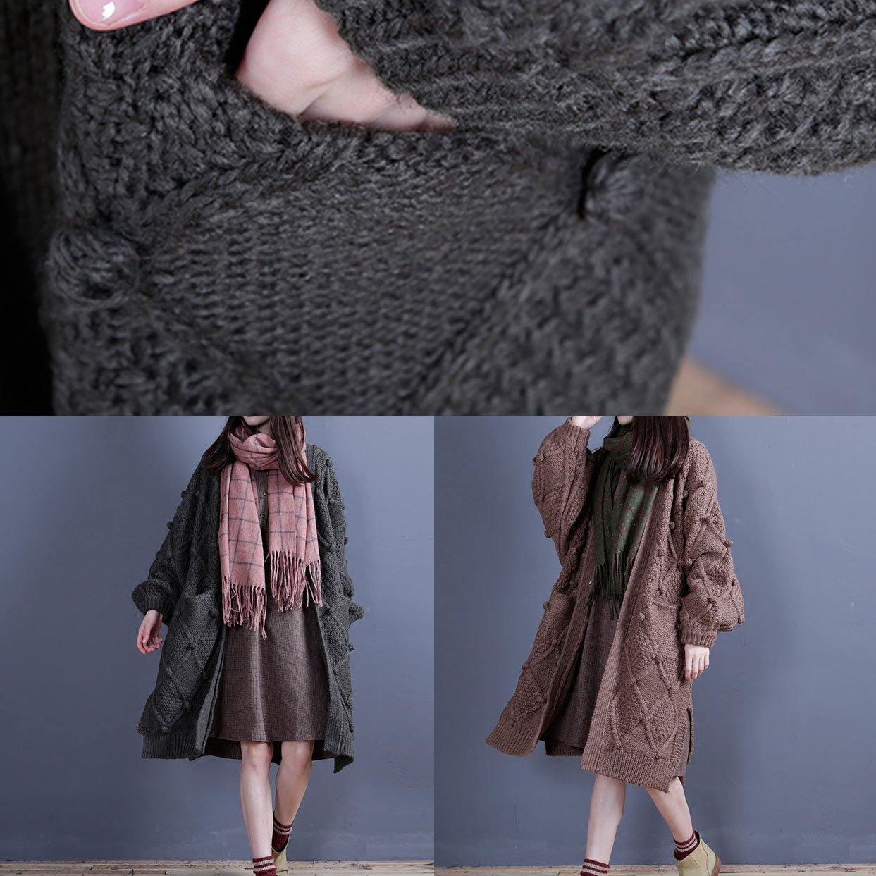 WW | Knit Sweat Tops Fashion Green Side Open Cardigans