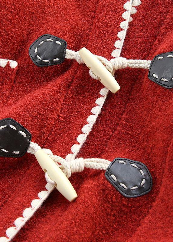 WW | pink Strickmäntel oversized V-Ausschnitt Hornschließe Strickoberbekleidung