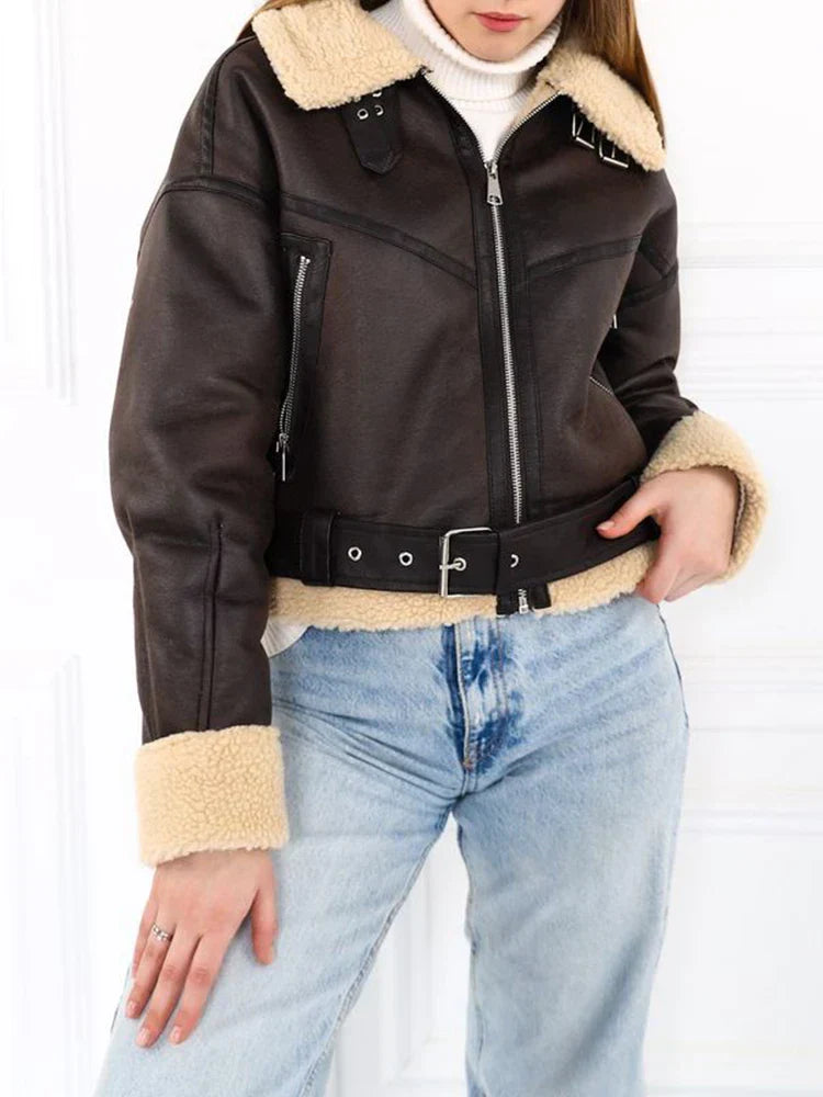 WW | Chic Cropped Jacket with Zipper
