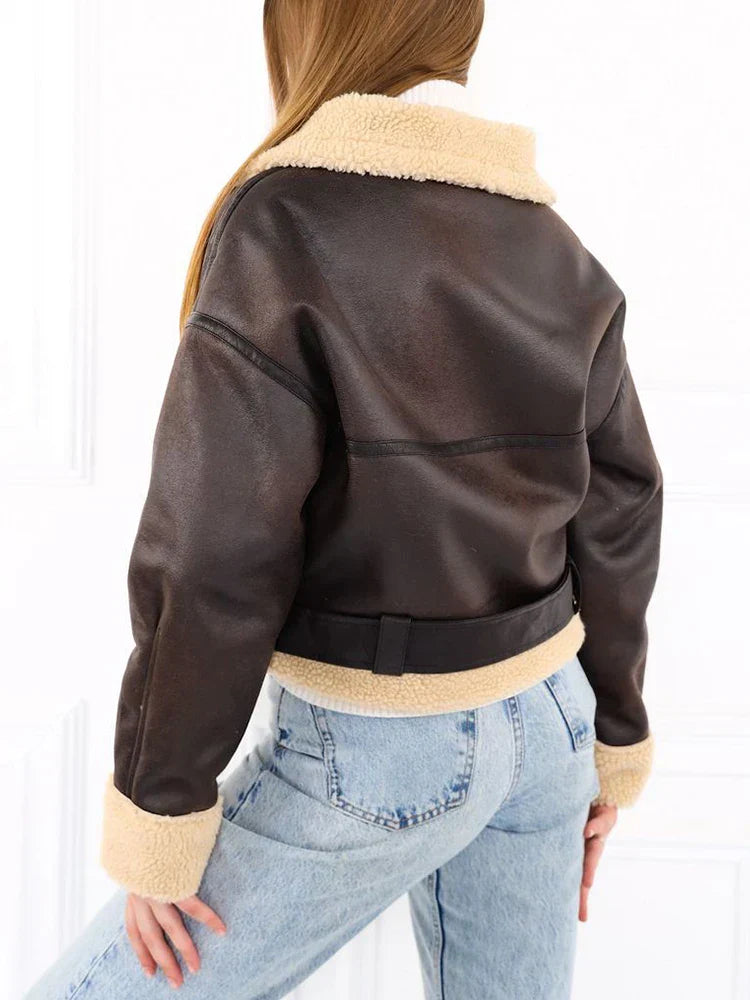WW | Chic Cropped Jacket with Zipper