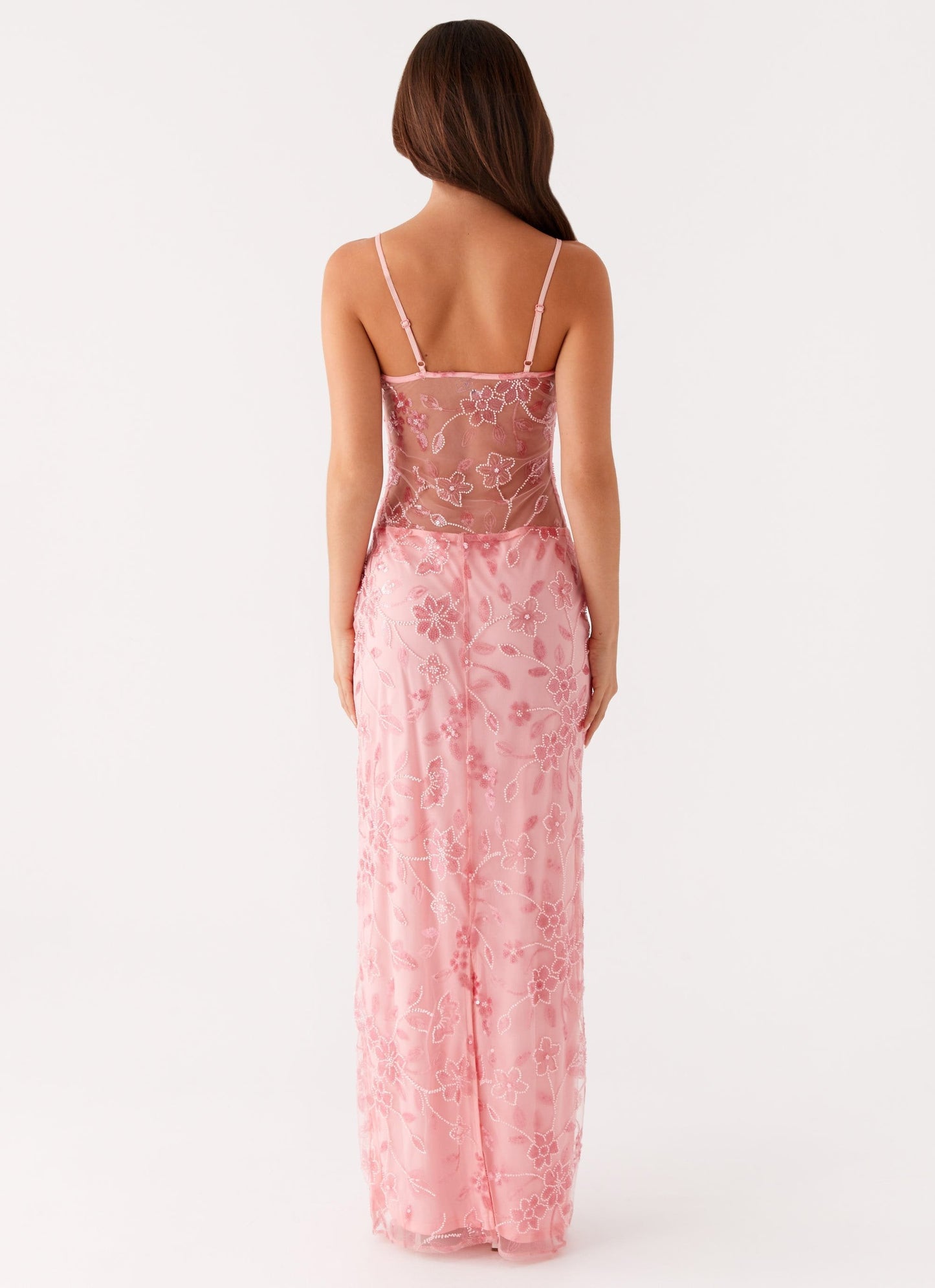 Laura | Transparent Floral Maxi Dress