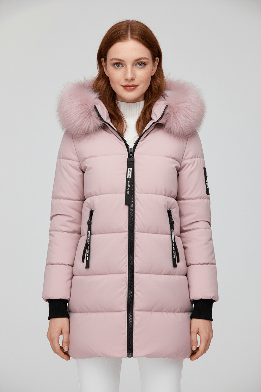WW | Winter jacket with faux fur parka collar