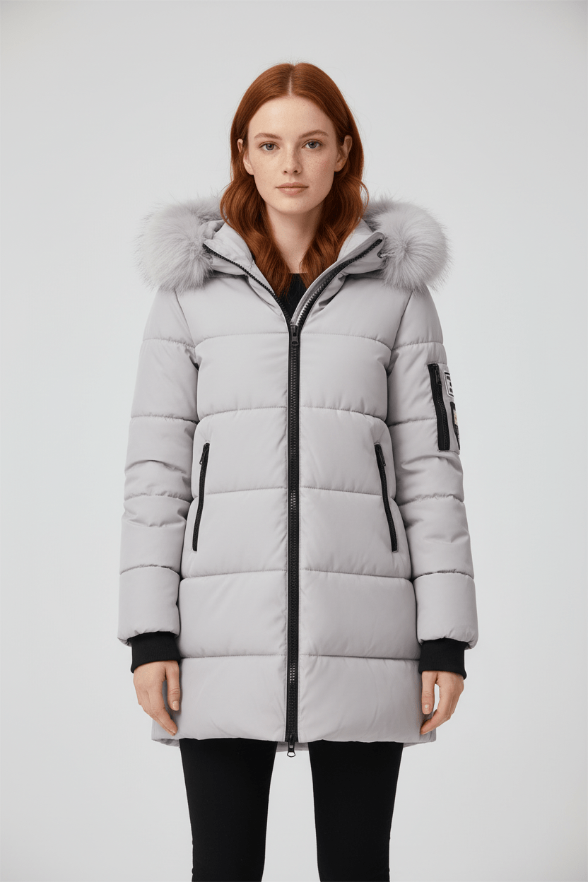 WW | Winter jacket with faux fur parka collar