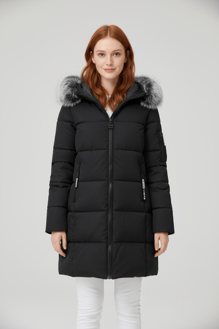 WW | Winter jacket with faux fur parka collar