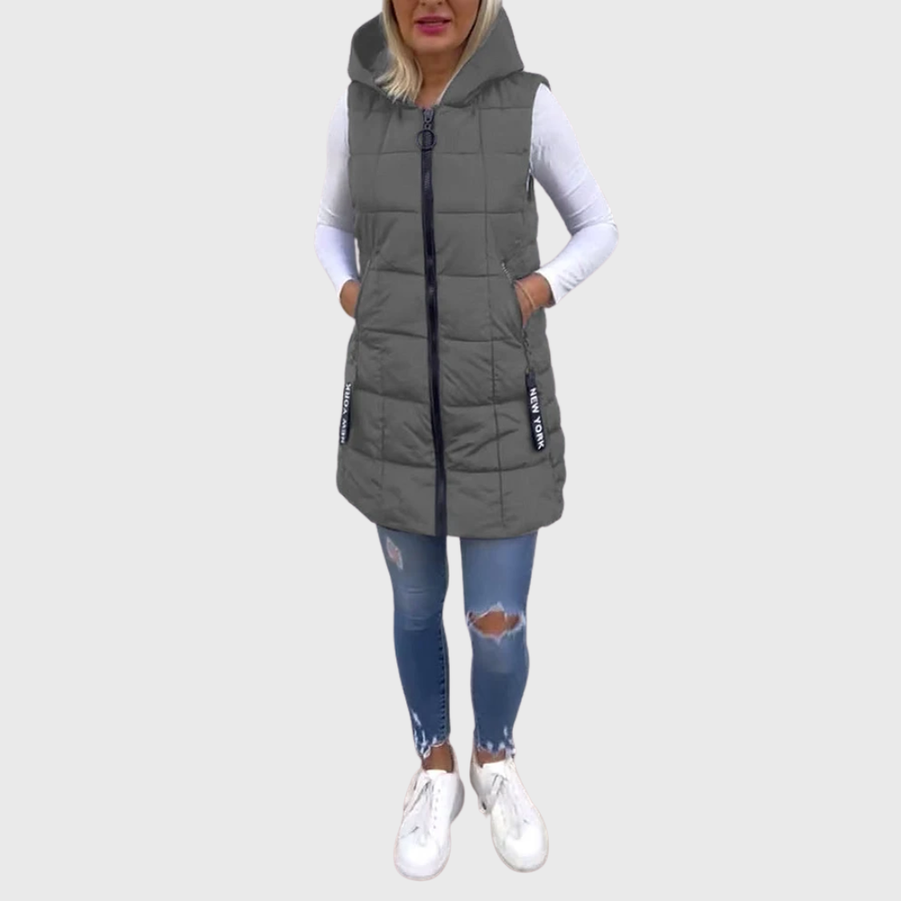 WW | Damen Ärmellose Gepolsterte Winterjacke