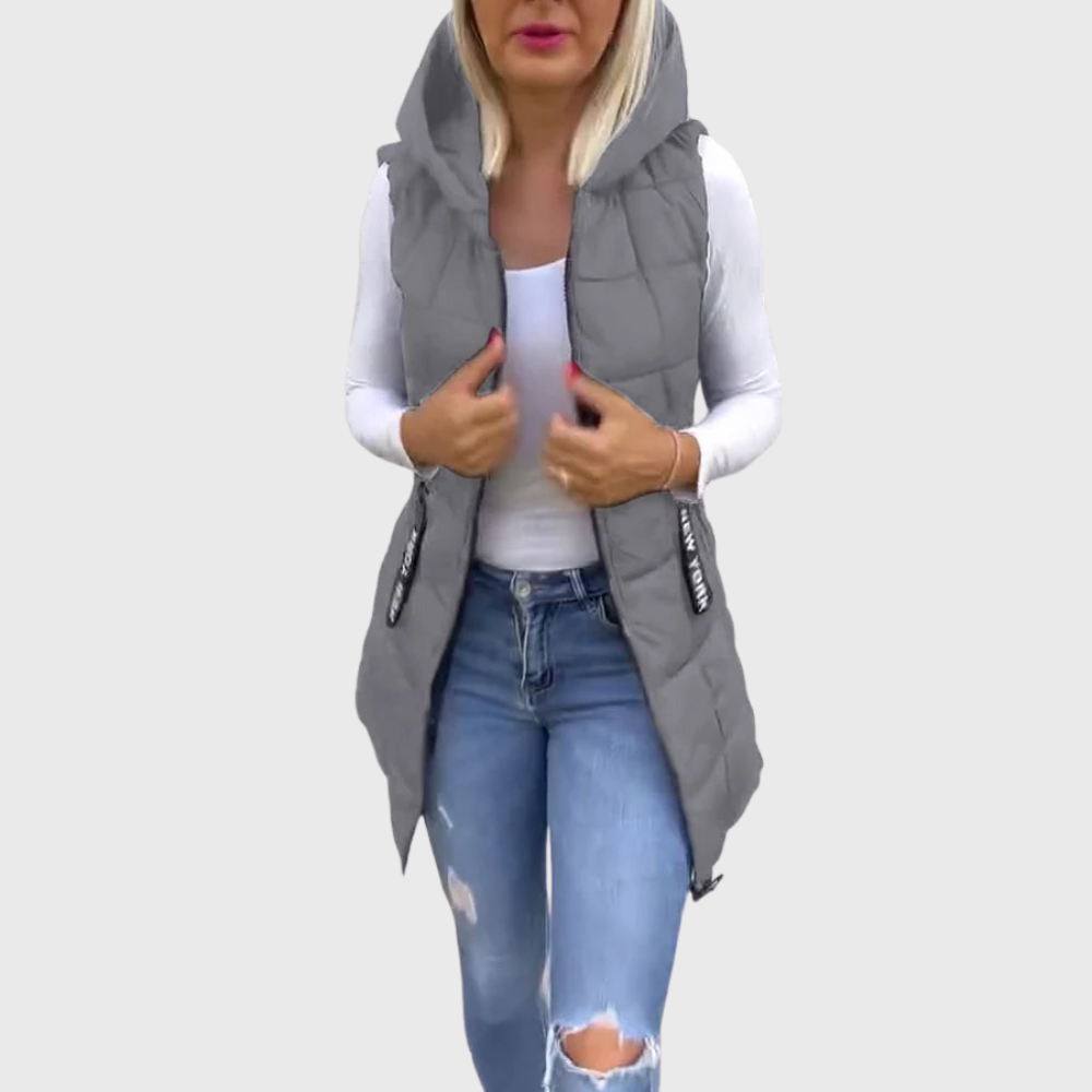 WW | Damen Ärmellose Gepolsterte Winterjacke