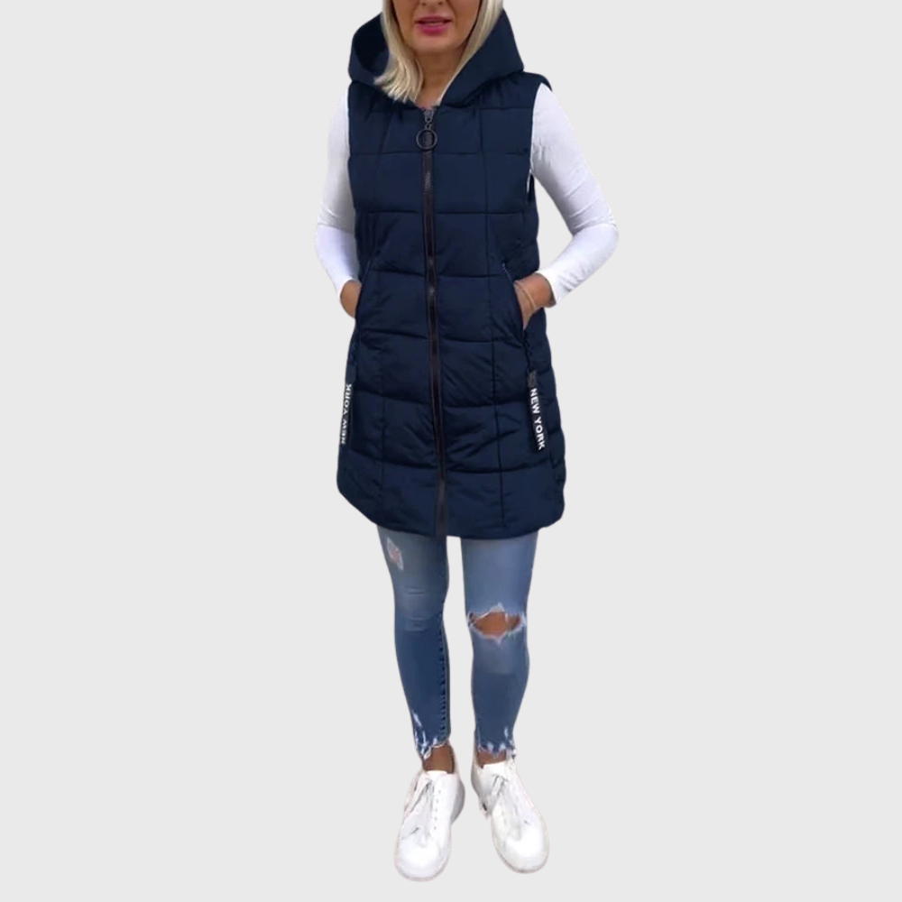 WW | Damen Ärmellose Gepolsterte Winterjacke
