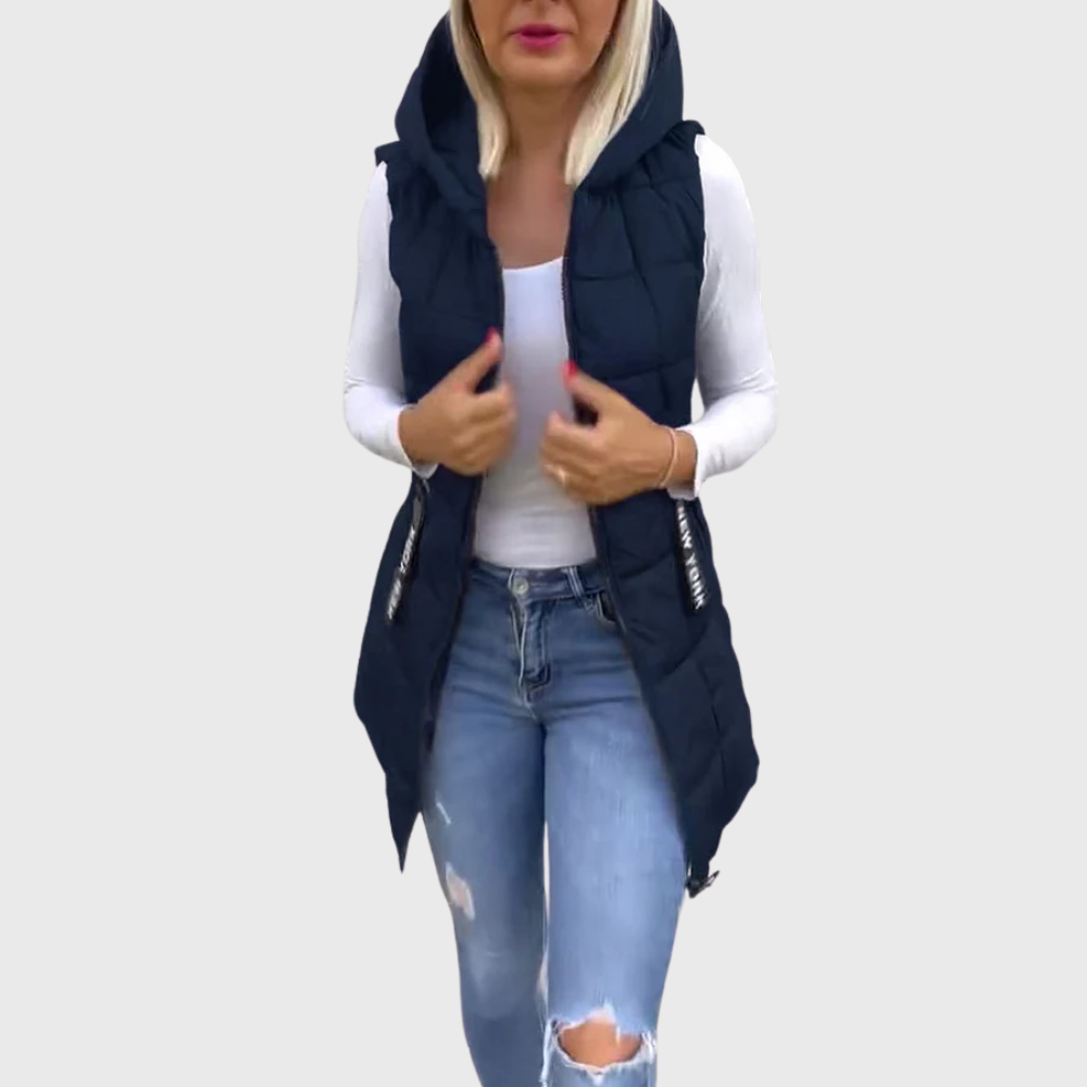WW | Damen Ärmellose Gepolsterte Winterjacke