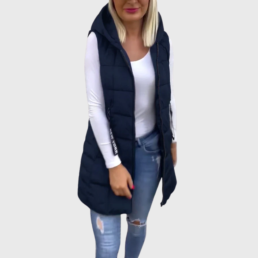 WW | Damen Ärmellose Gepolsterte Winterjacke