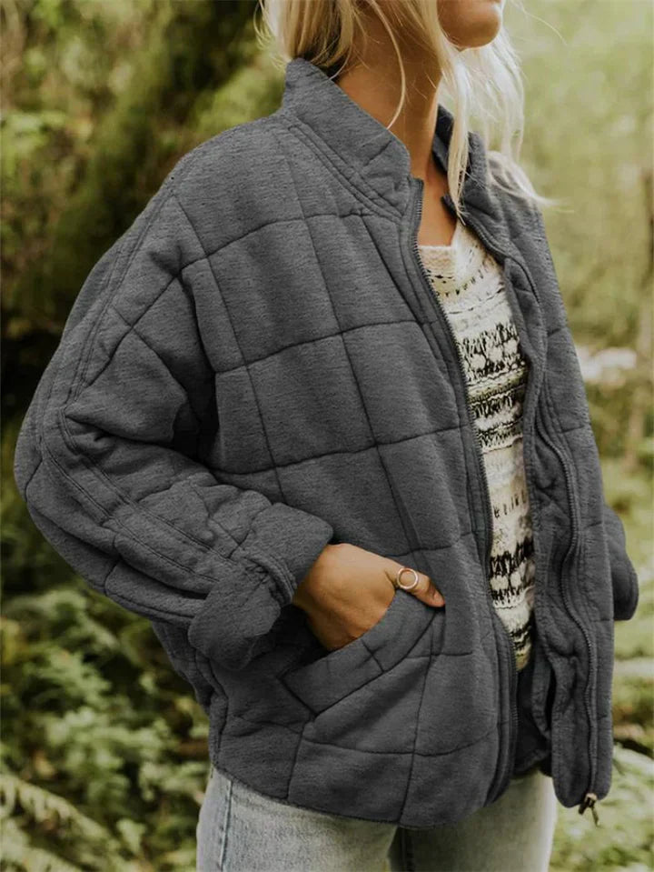 WW | lockere Jacke aus dickem Baumwollstoff