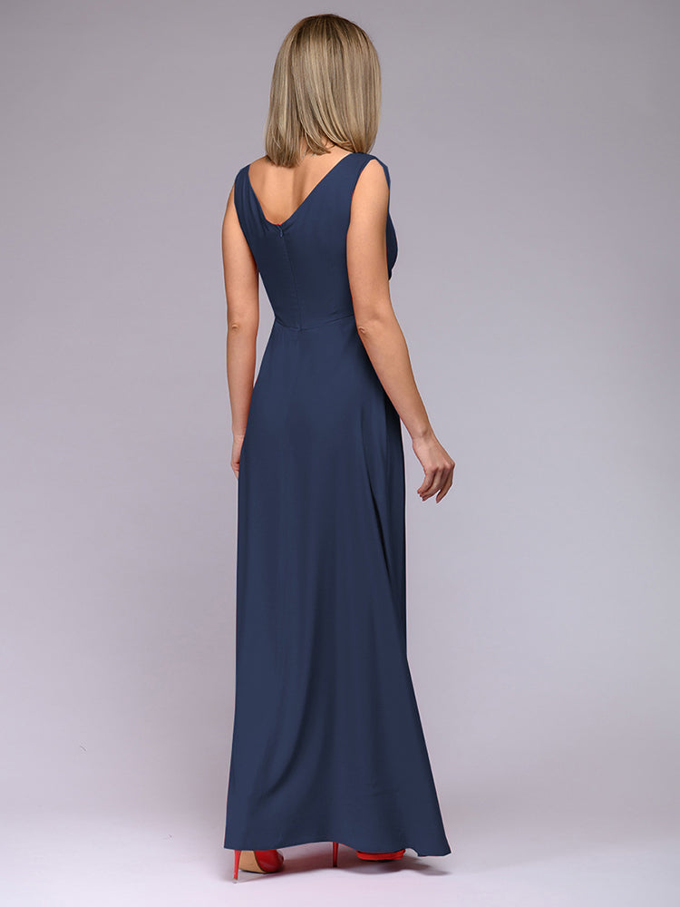 WW | Elegant Maxi Dress With Deep V-neck And Slit