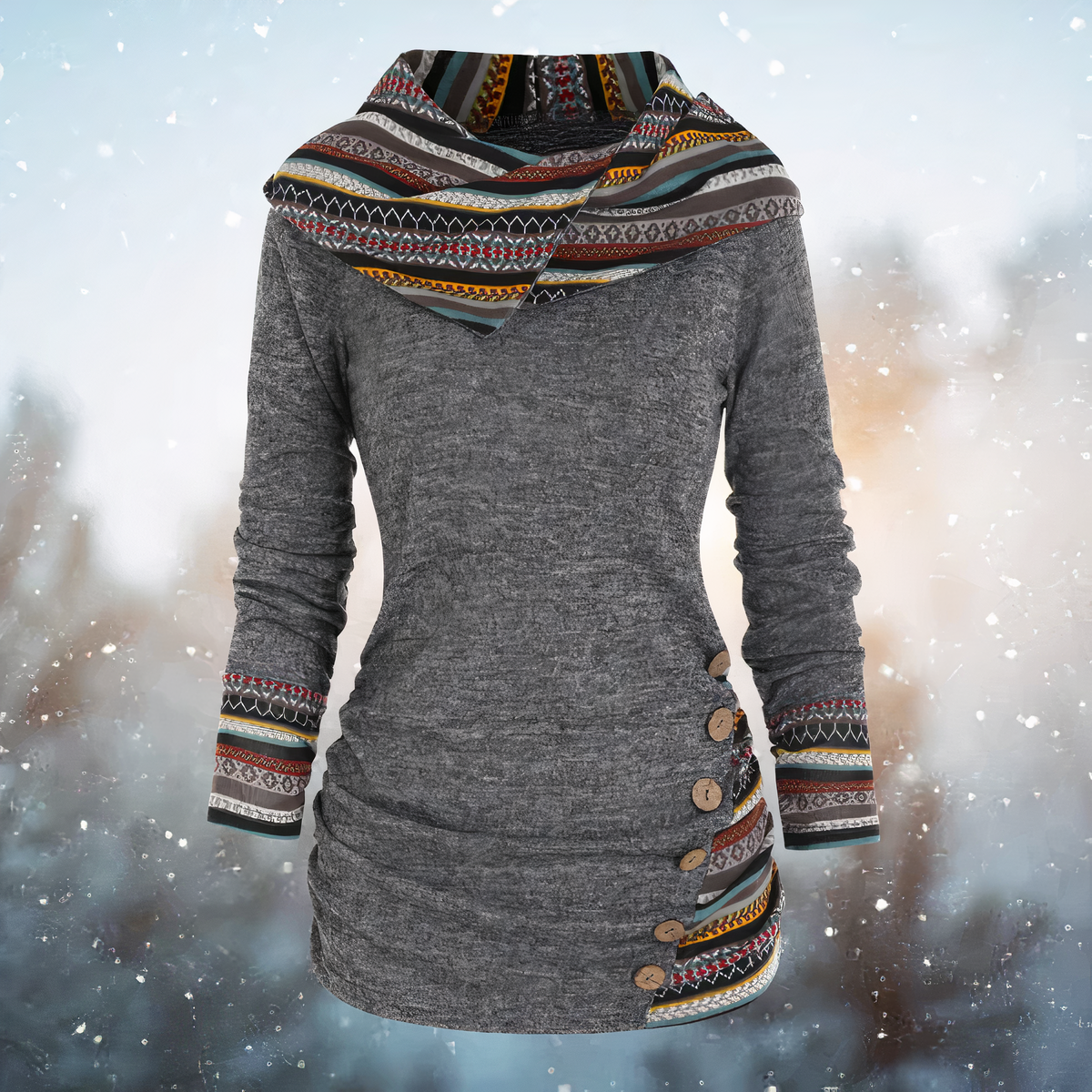 WW | Stilvoller Tribal Hoodie für Damen