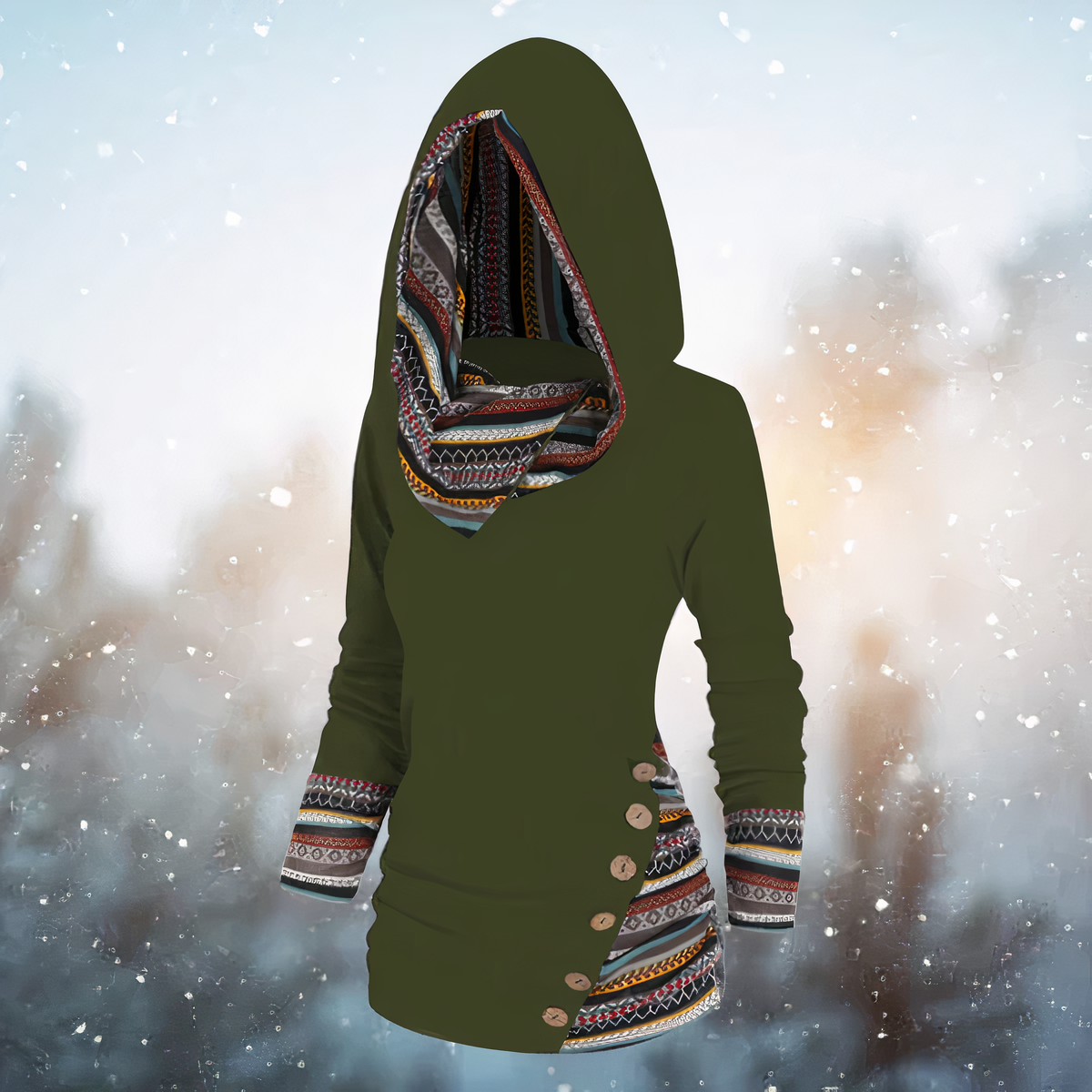 WW | Stilvoller Tribal Hoodie für Damen