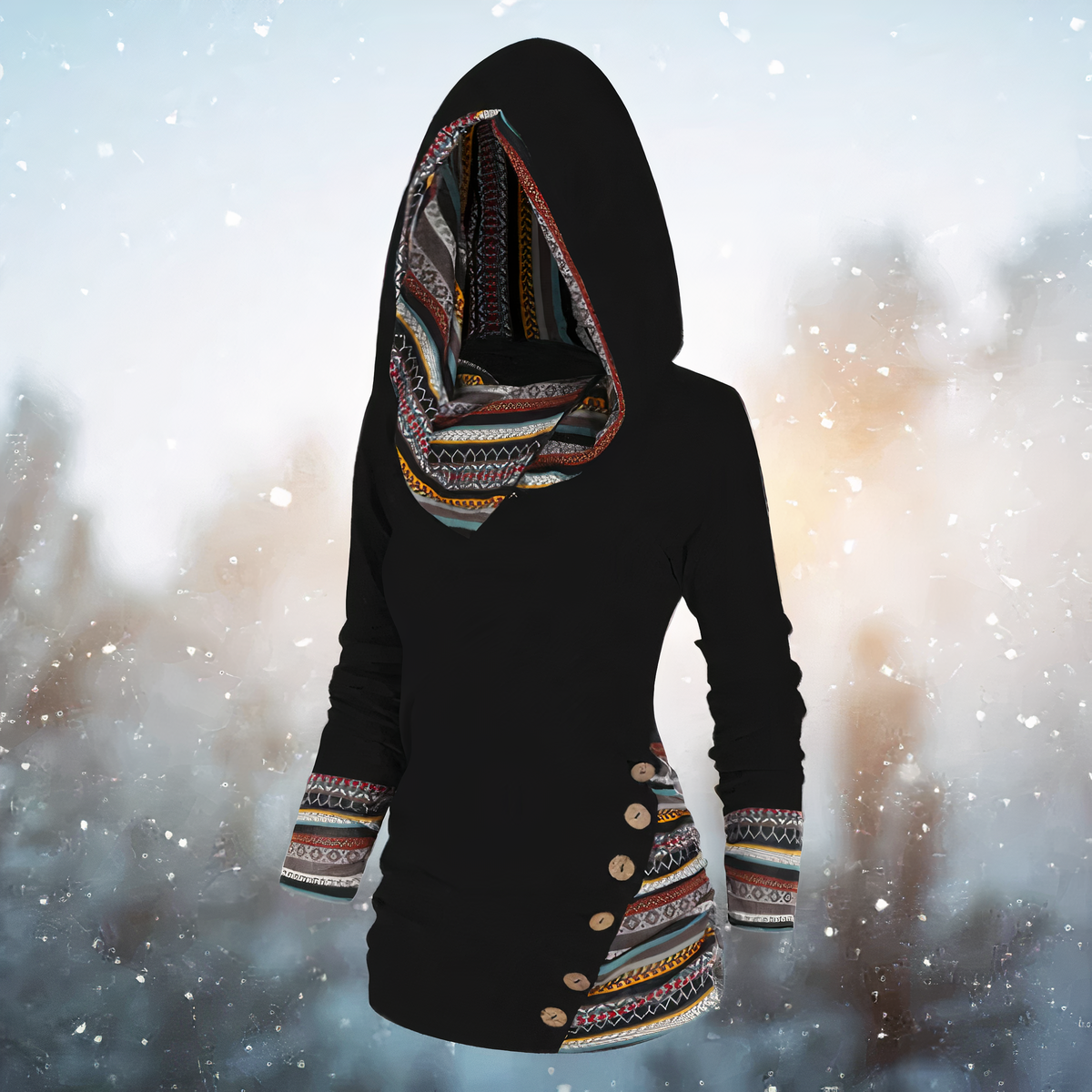 WW | Stilvoller Tribal Hoodie für Damen