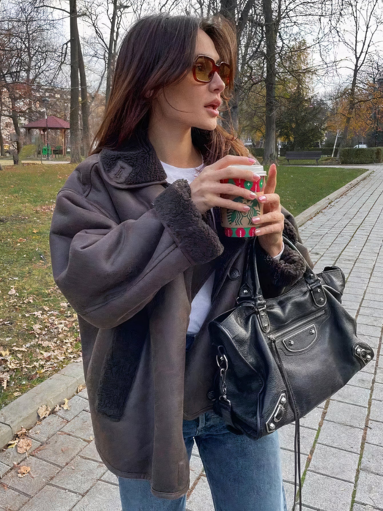 WW | Classic Short Leather Jacket for Women