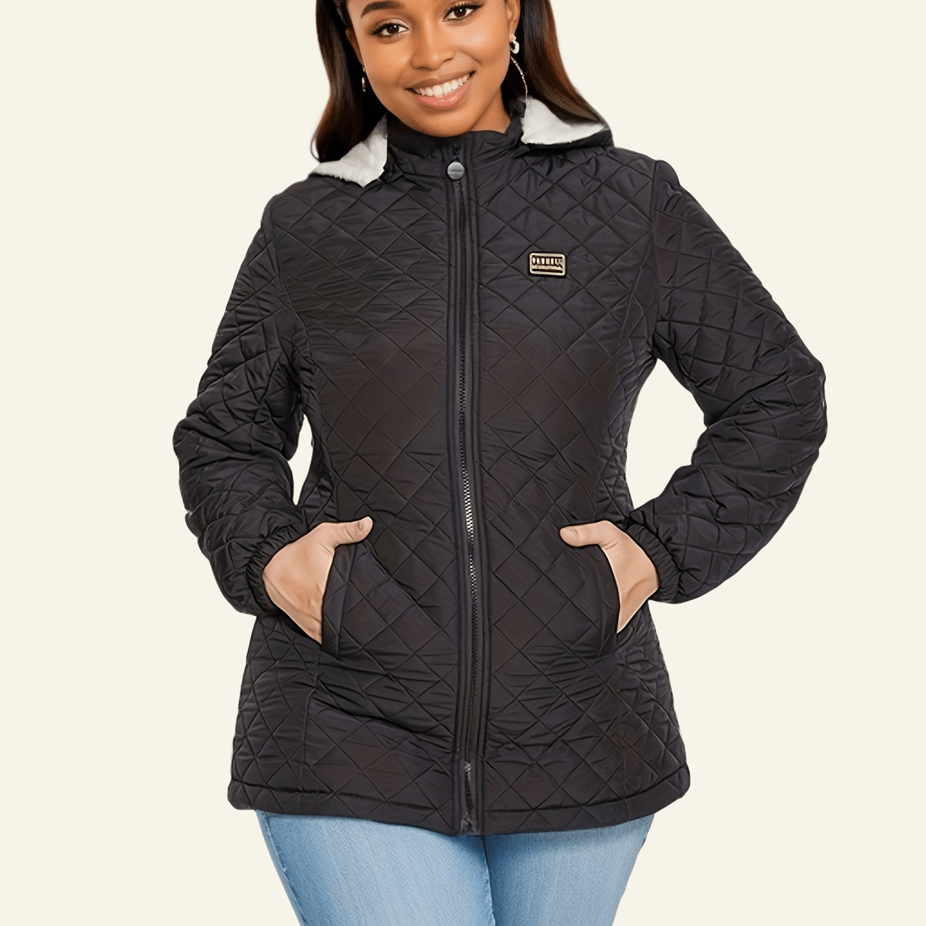 WW | Elegant Quilted Jacket with Zipper