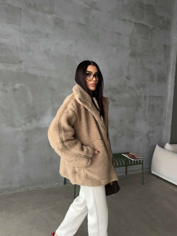 WW | Oversized Sherpa Fleece Jacket Ultra-soft and stylish for cold weather