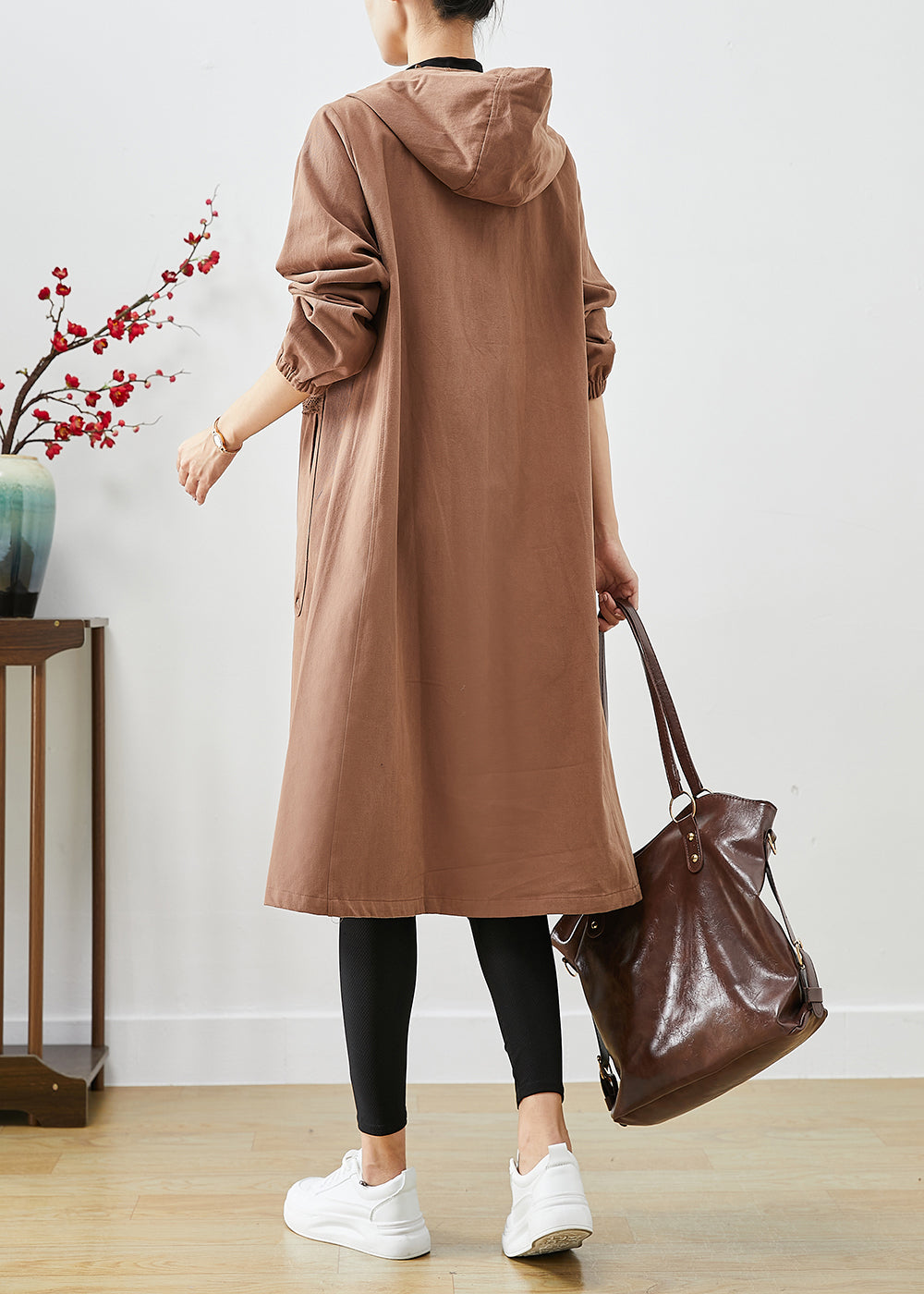 WW | Kaffee Kapuzen Taschen Baumwolle Trenchcoats