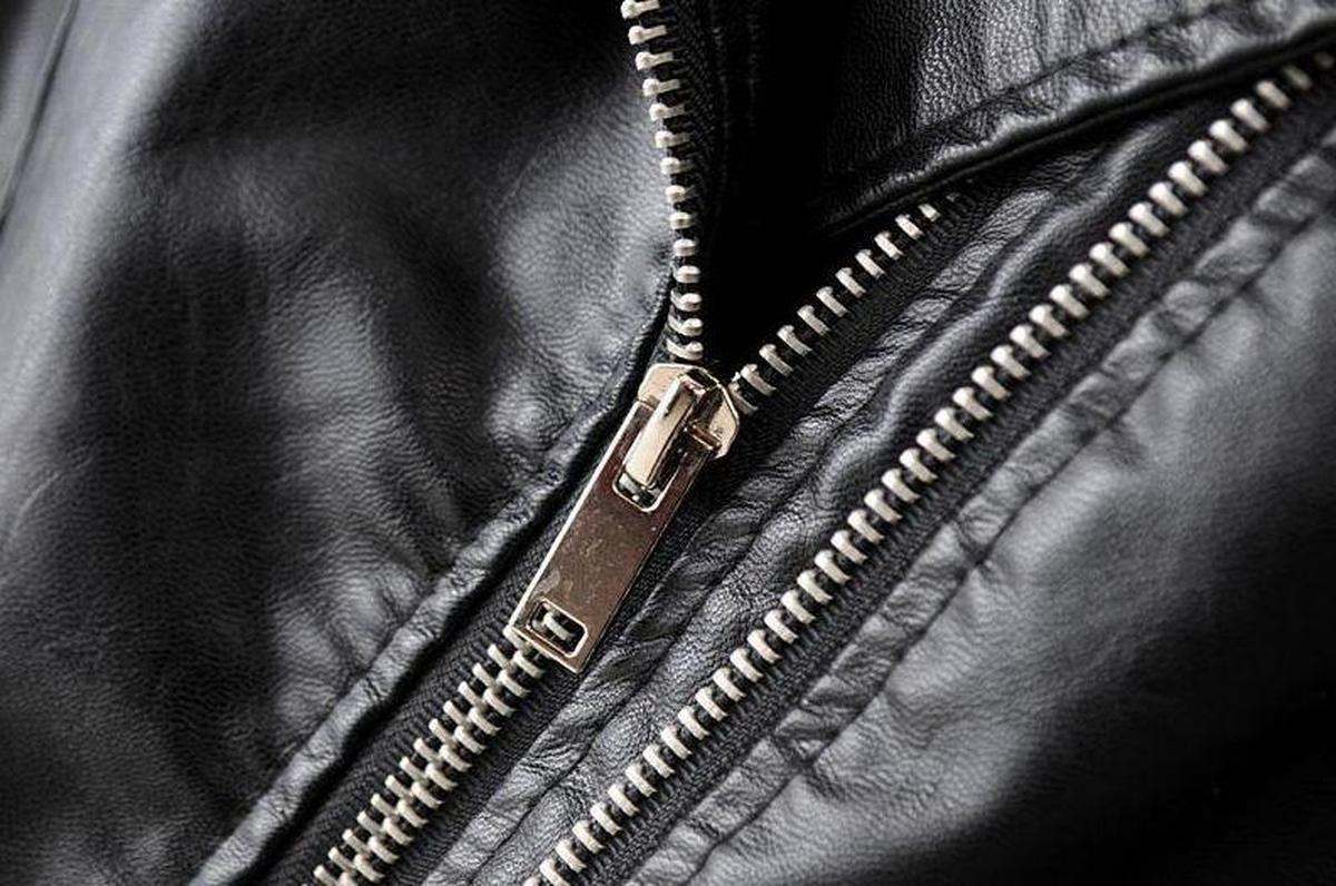 WW | Asymmetrische Reißverschluss Schwarze PU-Leder Bikerjacke