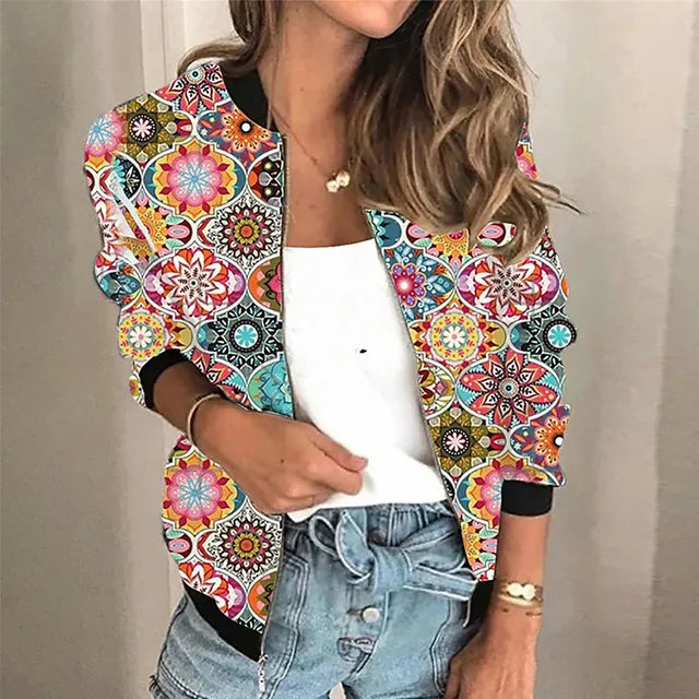 WW | Bomberjacke Mit Grafikdruck Für Damen