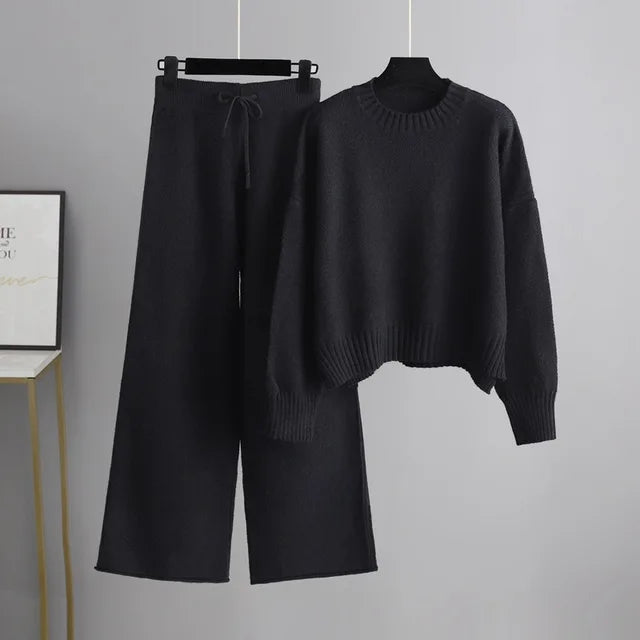WW |  Bequemer Oversized-Pullover & weite Strickhose für Damen