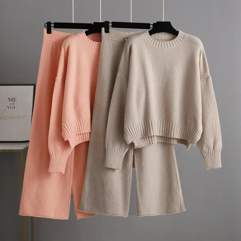 WW |  Bequemer Oversized-Pullover & weite Strickhose für Damen