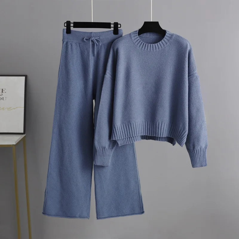 WW |  Bequemer Oversized-Pullover & weite Strickhose für Damen