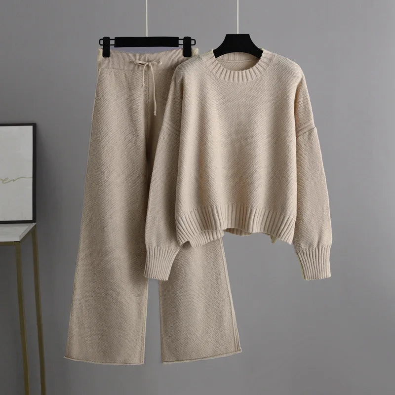 WW |  Bequemer Oversized-Pullover & weite Strickhose für Damen