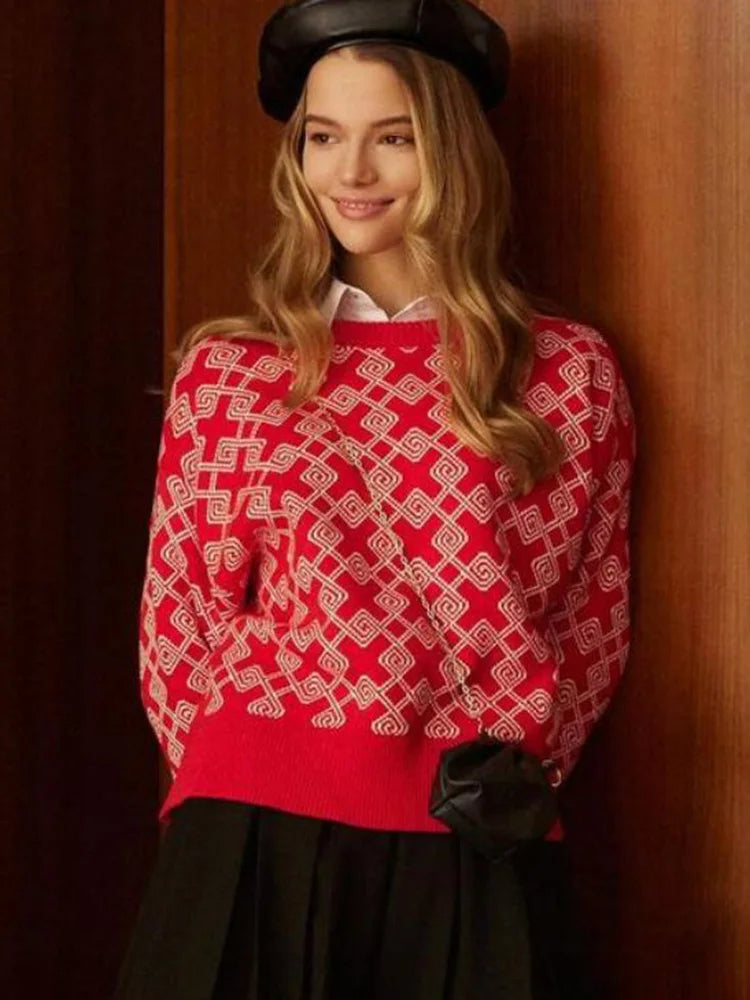 WW | Fashionable O-Neck Knitted Sweater