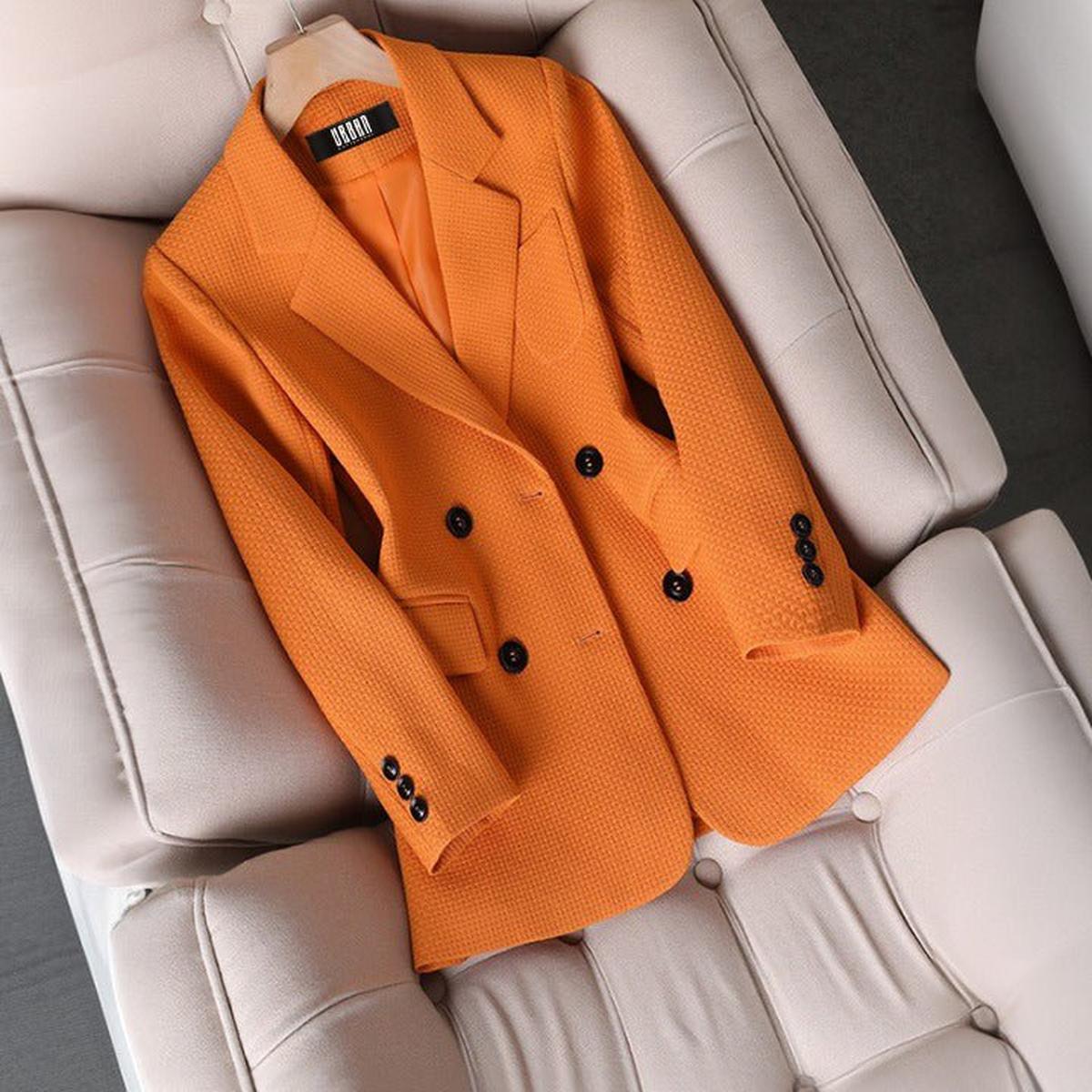 WW | Herbst Frauen Karo Muster Blazer mit Langen Ärmeln