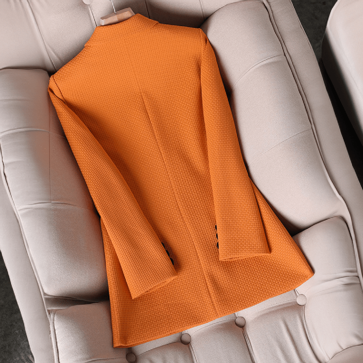 WW | Herbst Frauen Karo Muster Blazer mit Langen Ärmeln